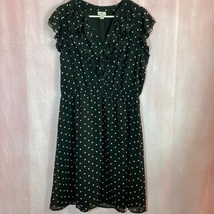 Women’s semi-sleeveless polka dot dress. Size 16